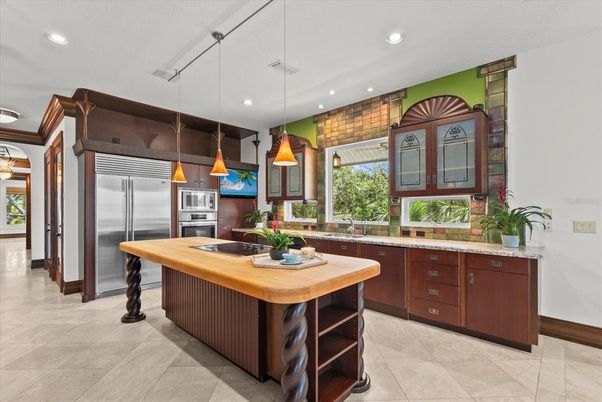Interior, Kitchen, Pendant Lights, Recessed Lighting, Stainless Steel Appliances