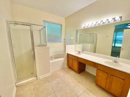 Bathroom, Dual Sink Vanities, Glass Shower, Interior