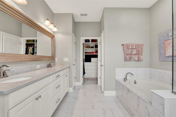 Bathroom, Dual Sink Vanities, Interior, Marble