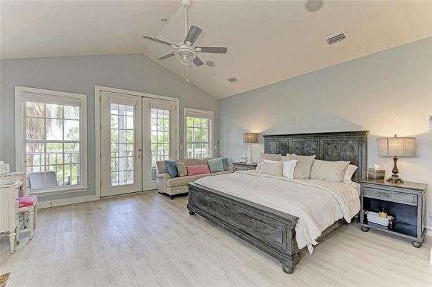 Bedroom, Fireplace, Interior, Wood Texture Flooring