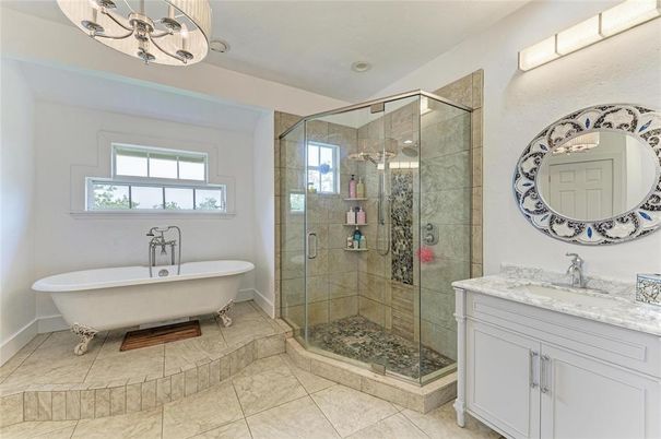 Bathroom, Free Standing Baths, Glass Shower, Interior