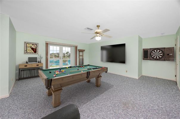 Billiard Table, Game Room, Interior