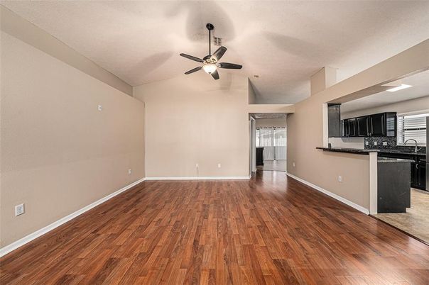 Empty room, Interior, Kitchen, Wood Texture Flooring