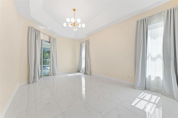 Empty room, Interior, Marble, Pendant Lights