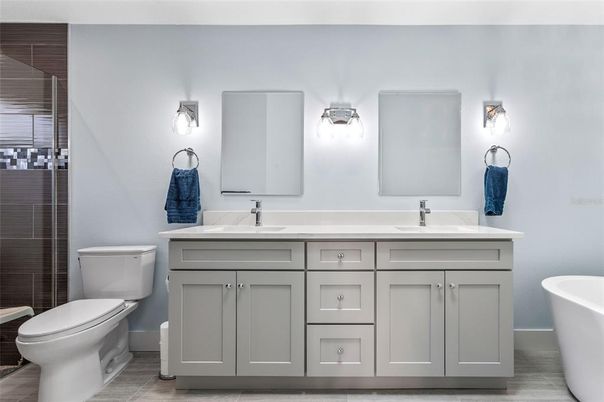 Bathroom, Dual Sink Vanities, Free Standing Baths, Interior