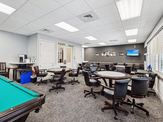 Billiard Table, Game Room, Interior, Recessed Lighting