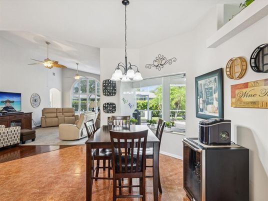 Chandelier, Dining room, Interior, Living room, Pendant Lights, Wood Texture Flooring