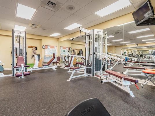 Fitness Equipment, Gym, Interior, Recessed Lighting