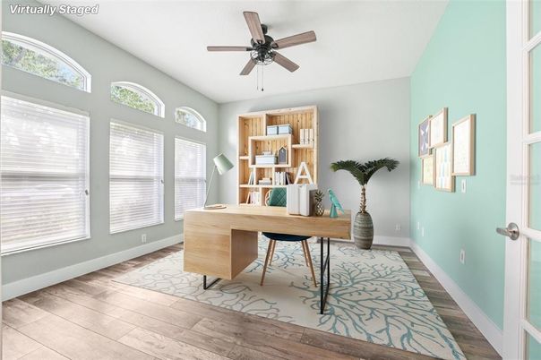 Home Office, Interior, Wood Texture Flooring