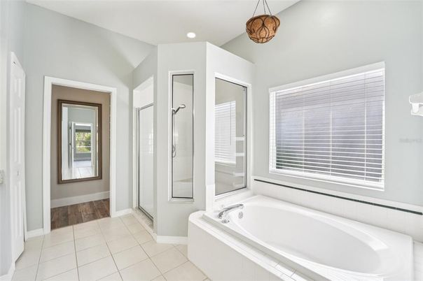 Bathroom, Interior, Recessed Lighting, Wood Texture Flooring