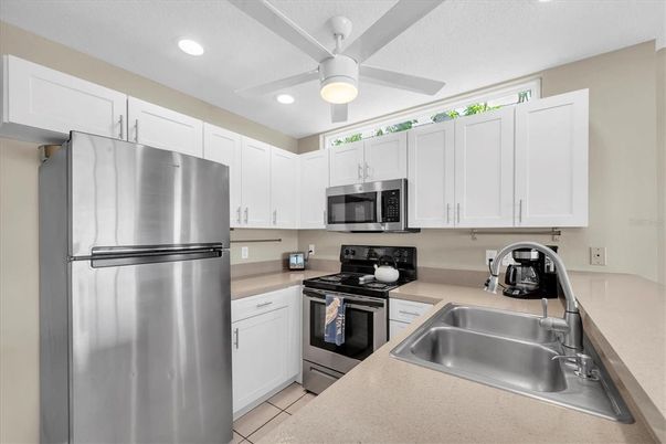 Interior, Kitchen, Recessed Lighting, Stainless Steel Appliances