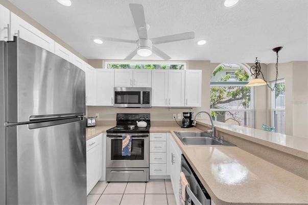 Interior, Kitchen, Pendant Lights, Recessed Lighting, Stainless Steel Appliances