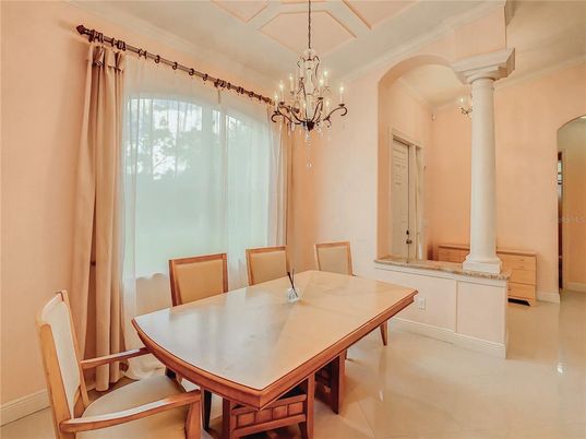 Chandelier, Dining room, Interior