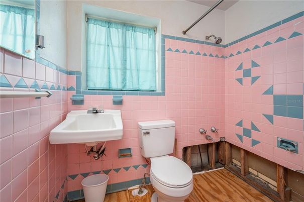 Bathroom, Interior, Wood Texture Flooring