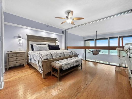 Bedroom, Interior, Water, Wood Texture Flooring