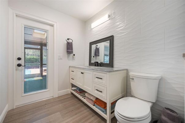 Bathroom, Interior, Wood Texture Flooring