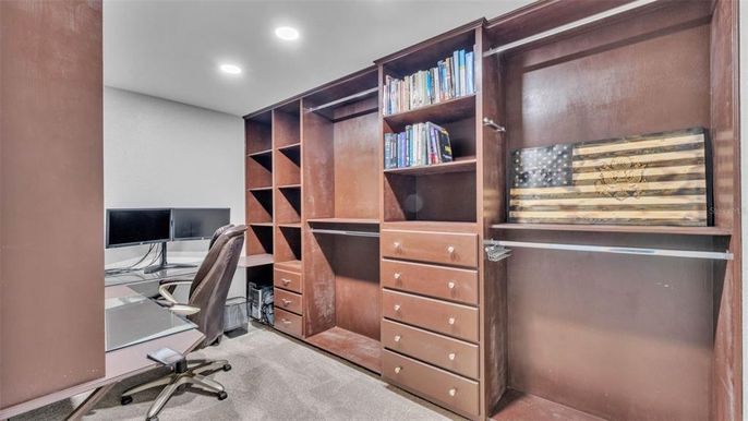 Home Office, Interior, Recessed Lighting