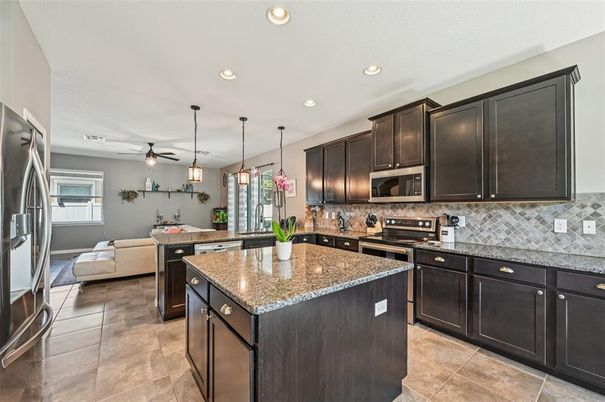 Interior, Kitchen, Living room, Pendant Lights, Recessed Lighting