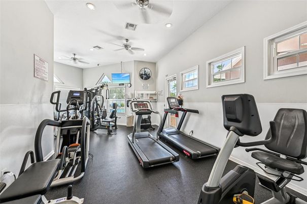 Fitness Equipment, Gym, Interior, Recessed Lighting