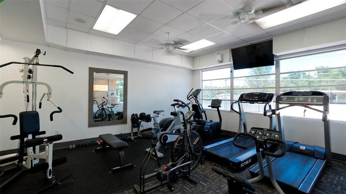 Fitness Equipment, Interior, Recessed Lighting