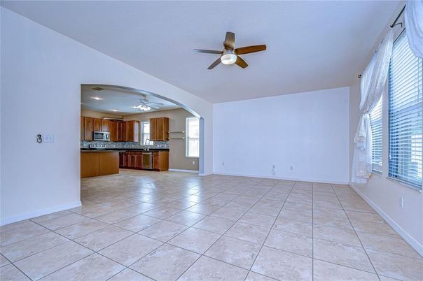 Empty room, Interior, Kitchen, Recessed Lighting