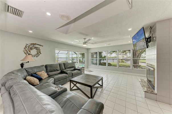 Interior, Living room, Recessed Lighting