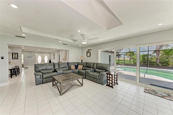 Interior, Living room, Recessed Lighting