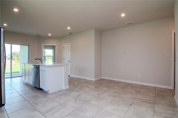 Empty room, Interior, Kitchen, Recessed Lighting