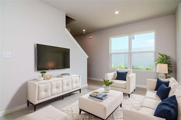 Interior, Living room, Recessed Lighting