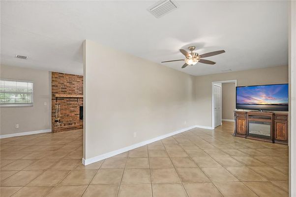 Empty room, Fireplace, Interior, Stone Walls