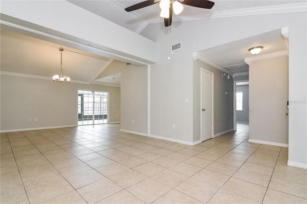 Chandelier, Empty room, Interior