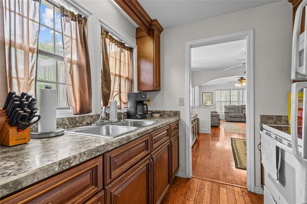 Interior, Kitchen, Wood Texture Flooring