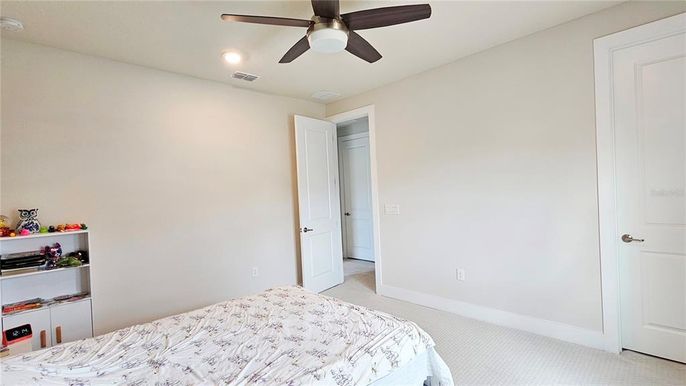 Bedroom, Interior, Recessed Lighting