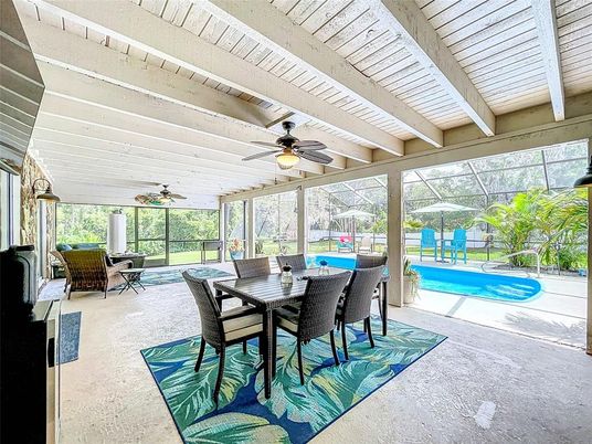 Dining room, Glass Ceilings, Interior, Pool, Sun Room