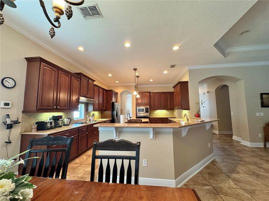 Interior, Kitchen, Pendant Lights, Recessed Lighting, Stainless Steel Appliances