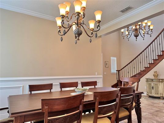 Chandelier, Dining room, Interior