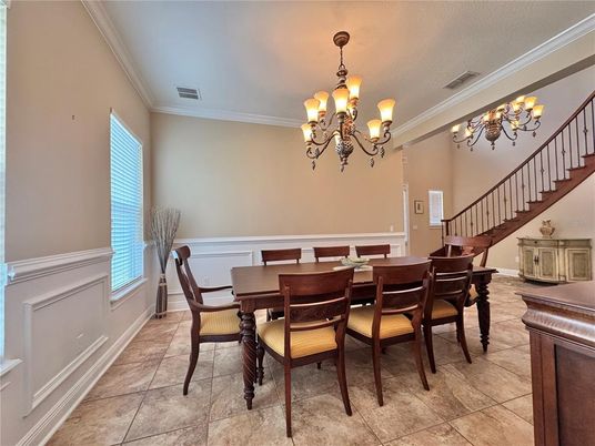 Chandelier, Dining room, Interior