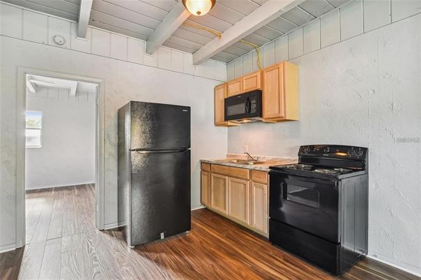 Interior, Kitchen, Wood Texture Flooring