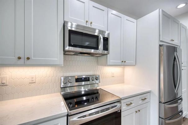 Interior, Kitchen, Recessed Lighting, Stainless Steel Appliances