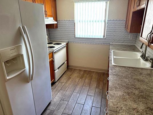 Interior, Kitchen, Wood Texture Flooring
