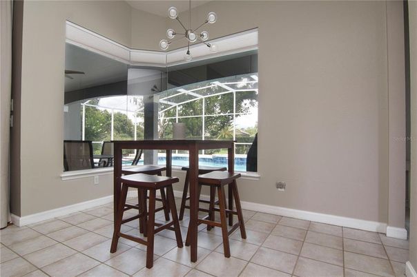 Dining room, Interior, Pendant Lights, Sun Room