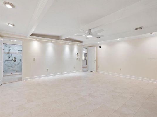 Bathroom, Empty room, Interior, Recessed Lighting