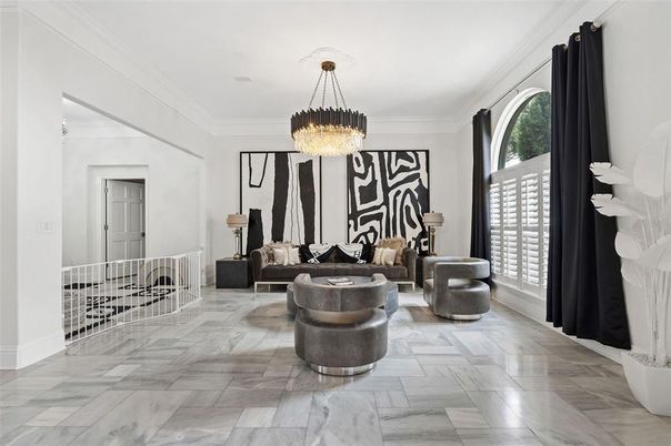 Chandelier, Interior, Living room, Marble