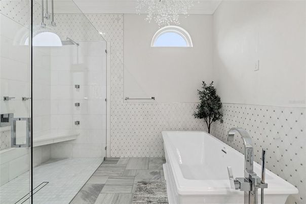 Bathroom, Free Standing Baths, Glass Shower, Interior