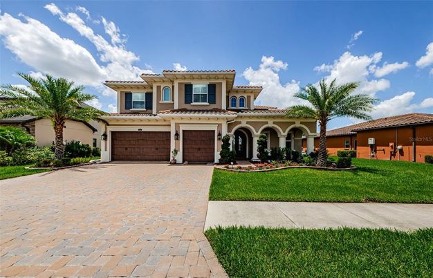 Attached, Backyard, Exterior, Facade, Mediterranean