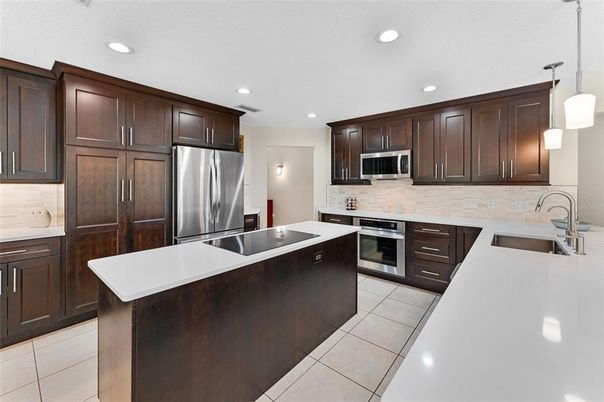Interior, Kitchen, Recessed Lighting, Stainless Steel Appliances