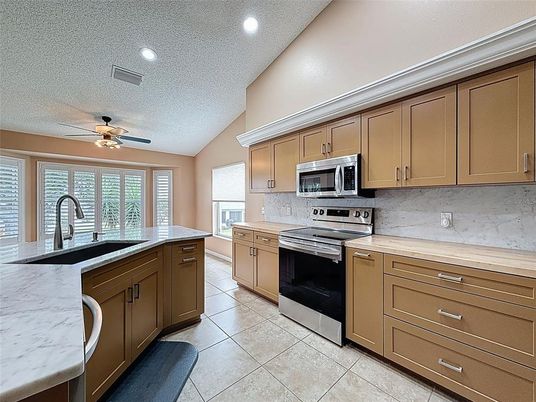 Interior, Kitchen, Recessed Lighting, Stainless Steel Appliances