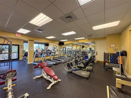 Fitness Equipment, Gym, Interior, Recessed Lighting