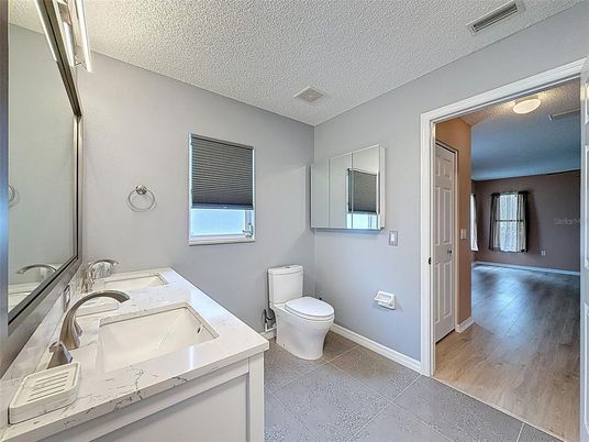 Bathroom, Dual Sink Vanities, Interior, Wood Texture Flooring