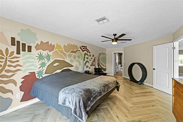 Bedroom, Interior, Wood Texture Flooring